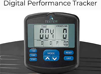 Elliptical Rower Digital Workout Tracker: Distance, Calories, Strokes, Time