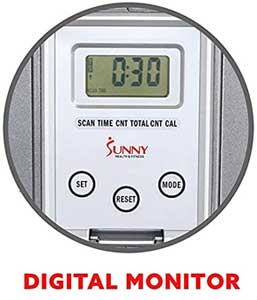 Digital LCD Monitor Tracks Calories, Time, Stroke Count on Rower