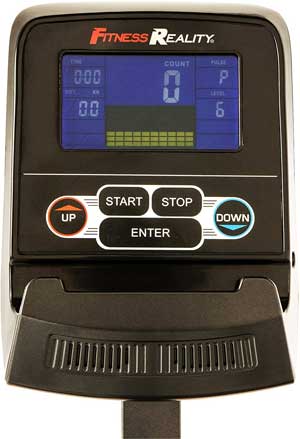 Fitness Reality Rower Monitor Screen Tracks Time, Distance, Calories Burned, RPM, Stroke Count
