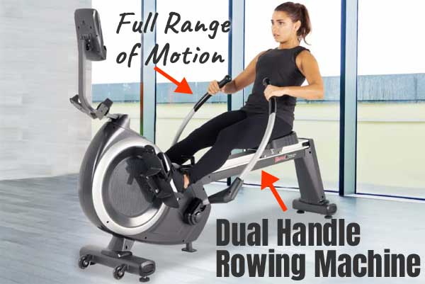 Fitness Reality Rowing Machine with Dual Handles